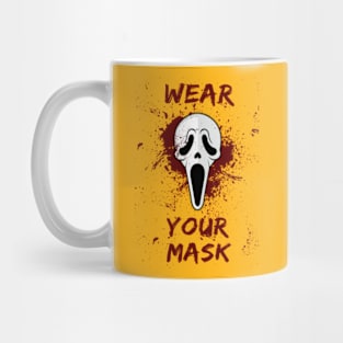 Wear Your Mask Scream Ghostface Mug